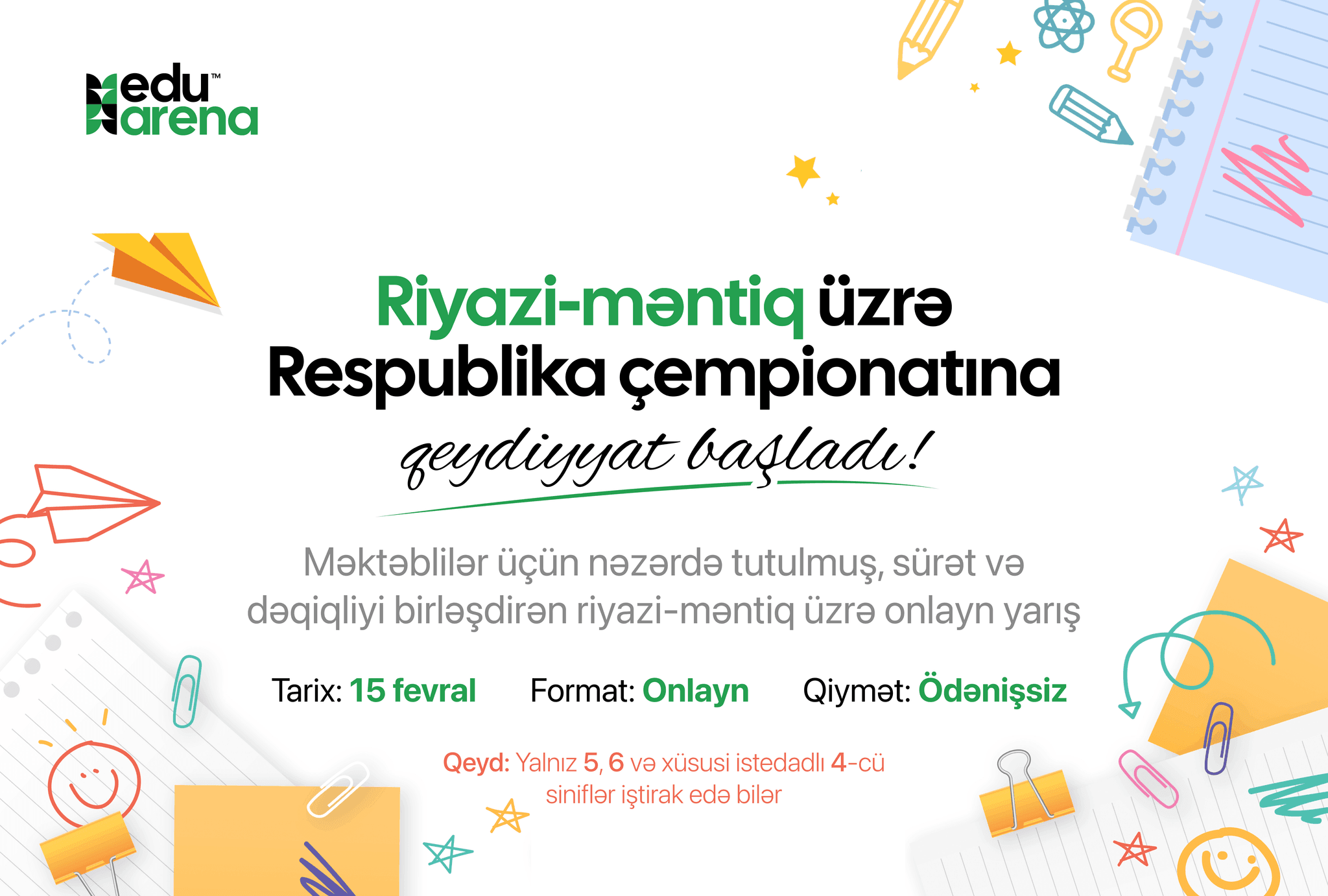EduArena Riyazi-Məntiq üzrə Çempionata start verir!